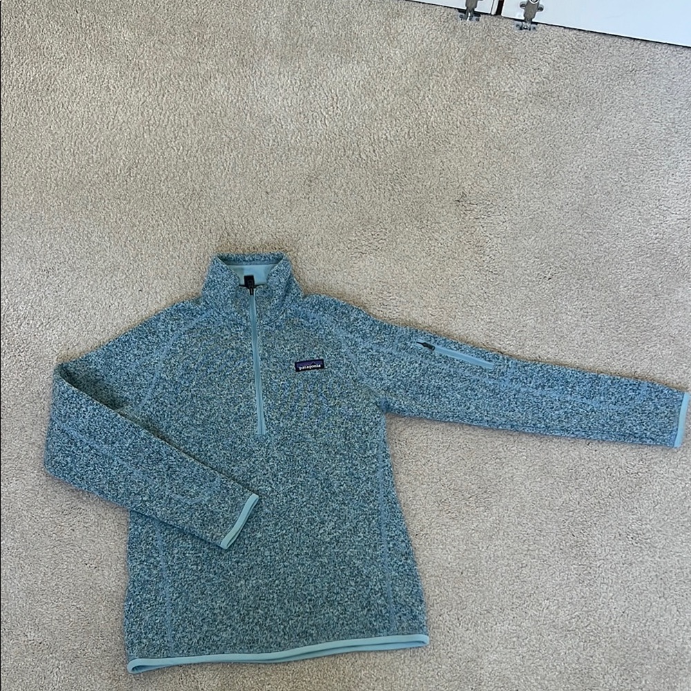 Patagonia Light Blue Fleece Pullover, Size S